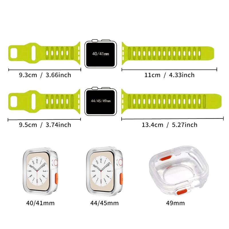 Smart Watch Band with Watch Case, 1 Count Soft Comfortable Watch Band with Watch Case, Wearable Accessories Compatible with Apple Watch Ultra 2 1 SE