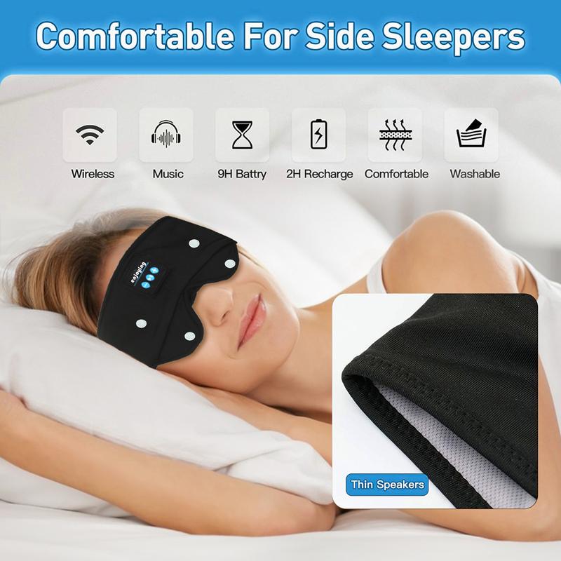 Bluetooth Music Headband, Soft Long Time Play Sleeping Headsets with Built in Ultra-Thin HD Stereo Speakers， Perfect for Sleeping,Workout,Jogging,Yoga,Travel Unique Gifts Audio Headphone