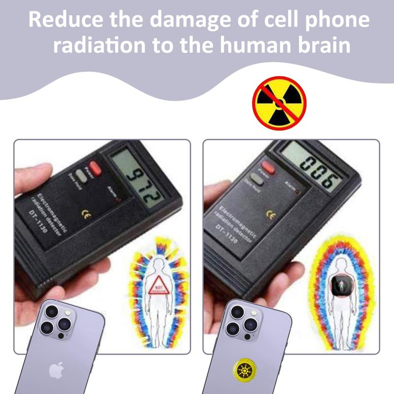 Portable Anti-radiation Sticker, 6 Counts Universal EMF Protective Sticker for Phone, Earbuds, Laptop, Microwave & Fridge