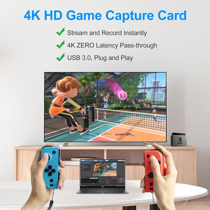 Fall 4K HDMI Capture Card for Streaming, 1 Count Compact 4K HD Game Capture Card for Headphones Mic, Full HD 1080P 60FPS USB Cam Link Game Audio Video Capture Card for Camera PS5 PS4 3ds Xbox & Other HDMI Devices, Gift for Girlfriend