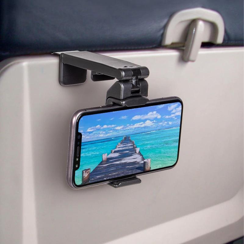 Universal Airplane Phone Holder Mount for Hands-Free Viewing with Dual 360 Degree Rotation - Accessories, Mobile