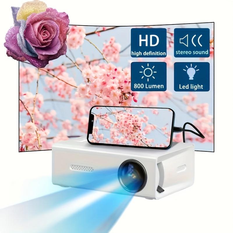 Mini Projector - High-Definition, Portable, Compatible with HDTV, USB, SD, and Holder, Perfect for Home Cinemas, Outdoor Camping, and Holiday Gifts