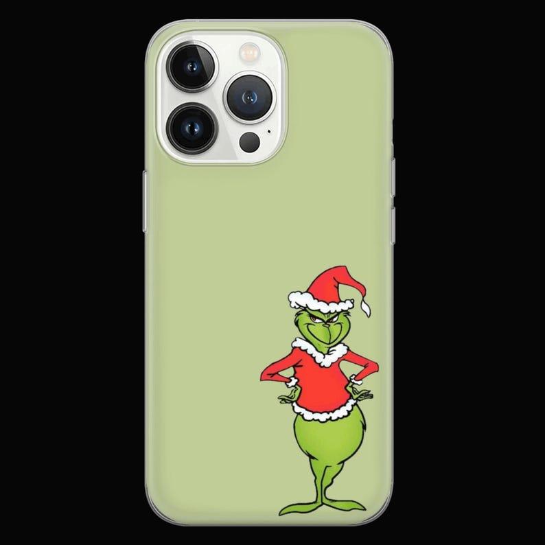 Funny Grin Christmas Phone Case, Xmas Winter Art Cover Case For iPhone 15, 14, 13, 12, 11, XS, XR, X, 7, 8, Mini, Plus, Pro, Max, SE