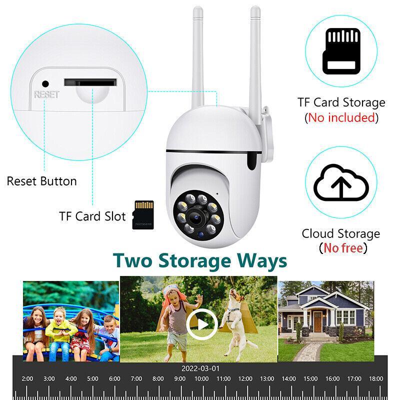 4PCS 1080P Wireless Security Cameras Outdoor,Battery Powered Home Security Camera Spotlight,WiFi,Waterproof,AI Motion Detection Card Automatic Cable Charging Cord Electronic Micro Monitor Picture Phone Plug Ptz Remote Sd Speaker Surveillance Chargeable