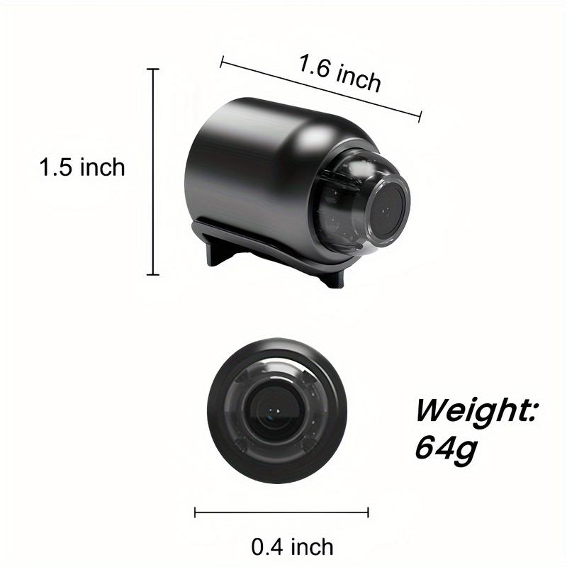 720P HD Mini Camera with 940nmIR Night Vision, indoor security camera Motion Detection & Video Recording - Includes USB Power Cable & 64GB SD Card, Built-in Mic for Clear Audio - Perfect for Indoor & Office Surveillance