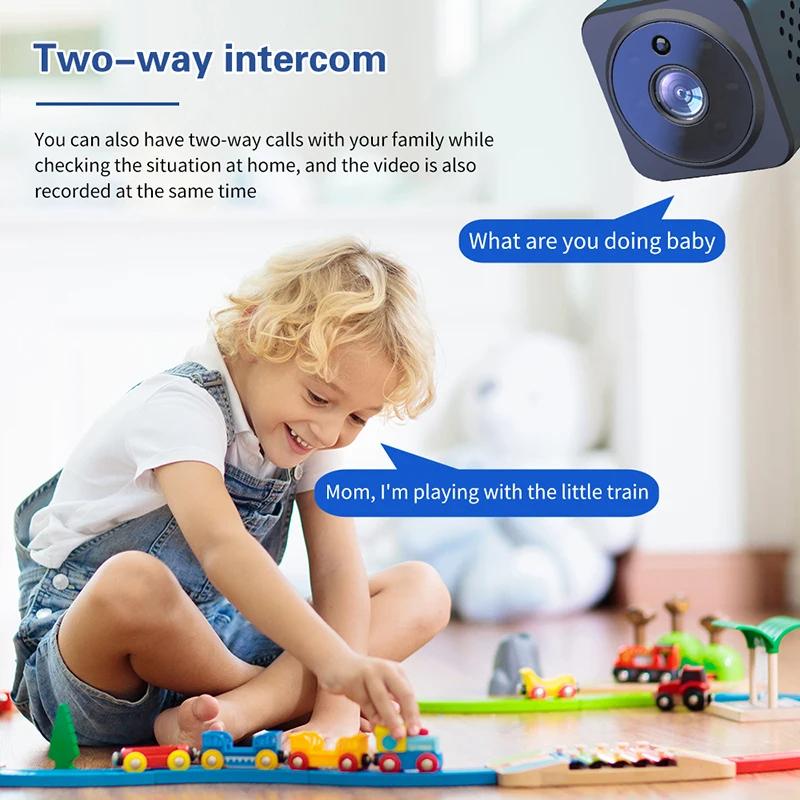 HD WiFi Mini Camera Dual Voice Intercom Remote Night Vision DV Security Cameras Audio Recorder Magnetic Attraction Cam