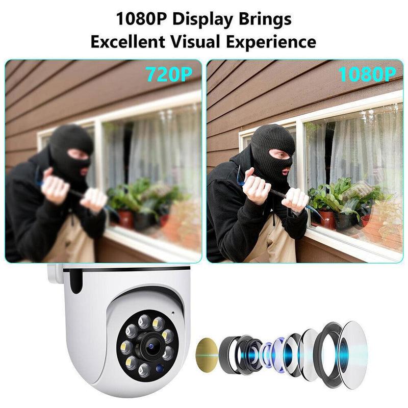 4PCS 1080P Wireless Security Cameras Outdoor,Battery Powered Home Security Camera Spotlight,WiFi,Waterproof,AI Motion Detection Card Automatic Cable Charging Cord Electronic Micro Monitor Picture Phone Plug Ptz Remote Sd Speaker Surveillance Chargeable