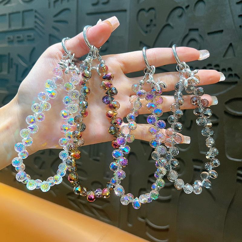 Artificial Zircon Beaded Phone Chain, Cute Phone Lanyard, Fashion Phone Strap for Women & Girls, Mobile Phone Decoration Accessories