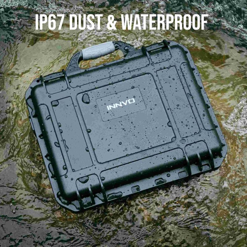 only case--Waterproof Hard Case for DJI Mini 4 Pro Fly More Combo RC 2   RC-N2, Rugged Protective Carrying Case Compatible with DJI Mini 4 PRO Mini 3 PRO, Rubber Handle Mesh Pocket Black