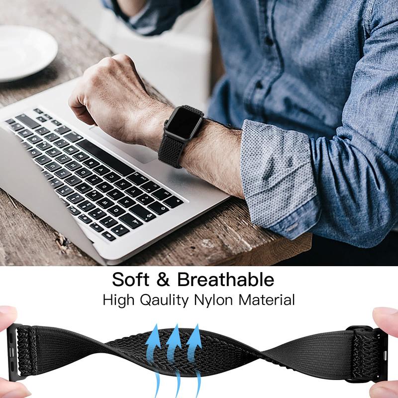 Soft Watch Band, Nylon Watch Band (Band Only), Comfortable Sports Smart Watch Loop Band, Wearable Accessories for Apple Watch