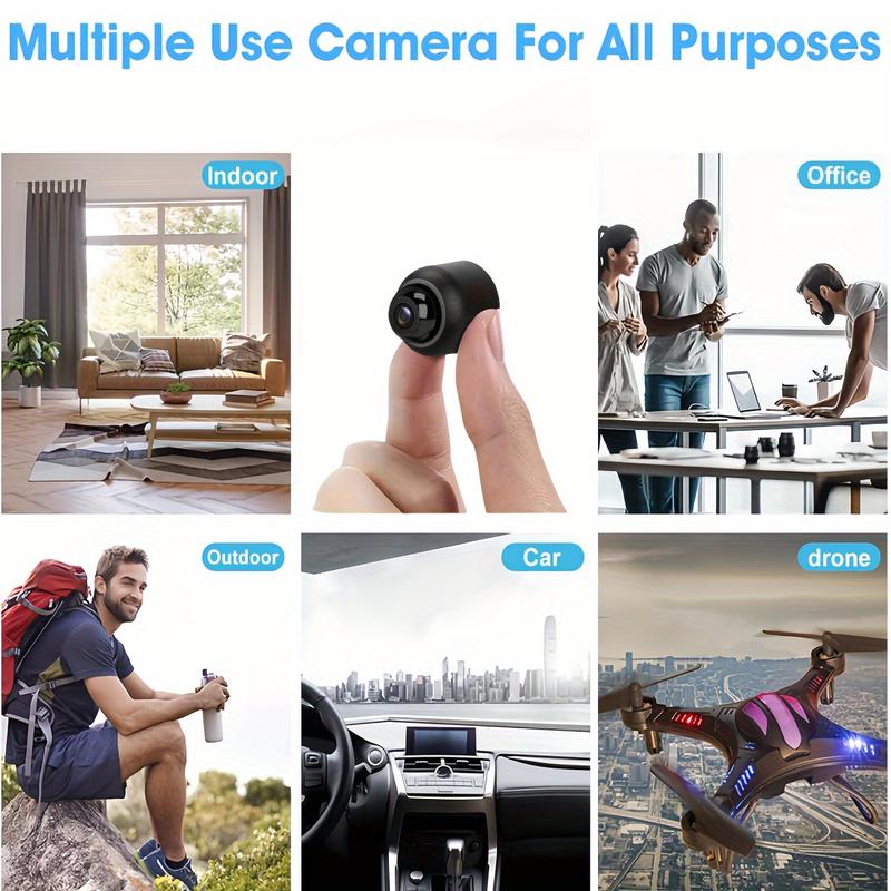 720P HD Mini Camera with 940nmIR Night Vision, indoor security camera Motion Detection & Video Recording - Includes USB Power Cable & 64GB SD Card, Built-in Mic for Clear Audio - Perfect for Indoor & Office Surveillance