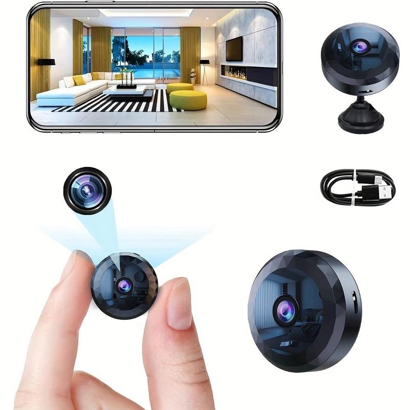 1pc Mini HD 1080P Portable Hidden Camera - Nanny Cam with Night Vision, Motion Detection, and Home Security for Indoor Outdoor Pet Monitoring - Compact and Discreet Design