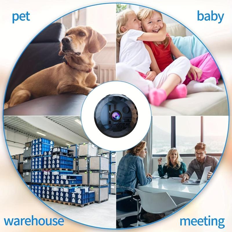 1pc Mini HD 1080P Portable Hidden Camera - Nanny Cam with Night Vision, Motion Detection, and Home Security for Indoor Outdoor Pet Monitoring - Compact and Discreet Design