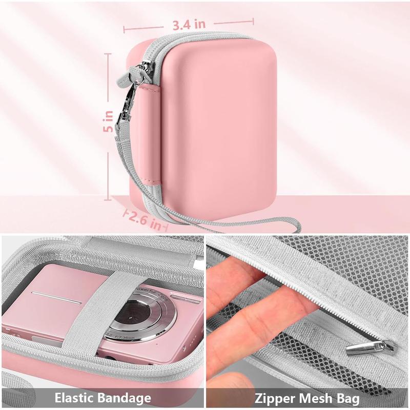 Digital Camera Case Compatible with Lecran CAMKORY IWEUKJLO VAHOIALD uikicon jckduhan akjjhfue FHD 1080P 44MP Point Digital Camera,Compact Digital Camera for Teens and -Pink(Case Only)