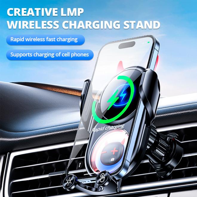 15W Fast Charging Auto-Clamping Car Phone Holder, Smart Sensor Car Wireless Charger, Air Vent Phone Holder