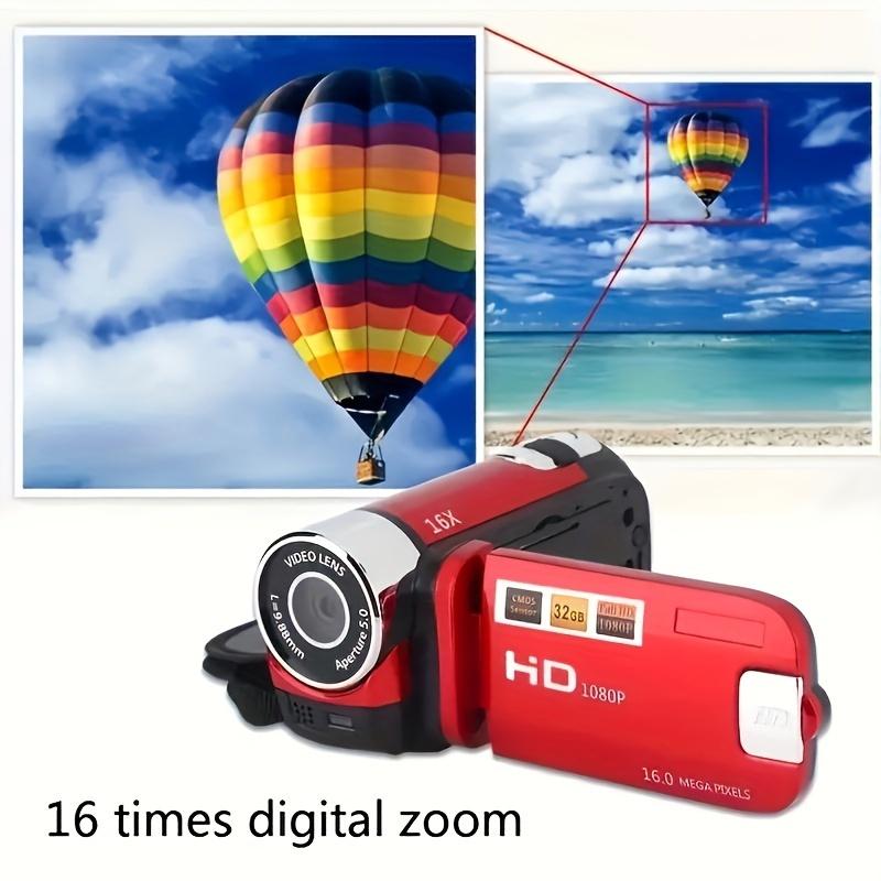 A Camera With A 270° Rotating LED Flip Screen, Equipped With A 32GB Memory Card 16x Digital Zoom Camcorder, 1080P, 2.4-inch Screen Display, New High-definition Wide-angle Camera, Portable Camcorder, Suitable For Home And Outdoor Recording, A Camera For Bo