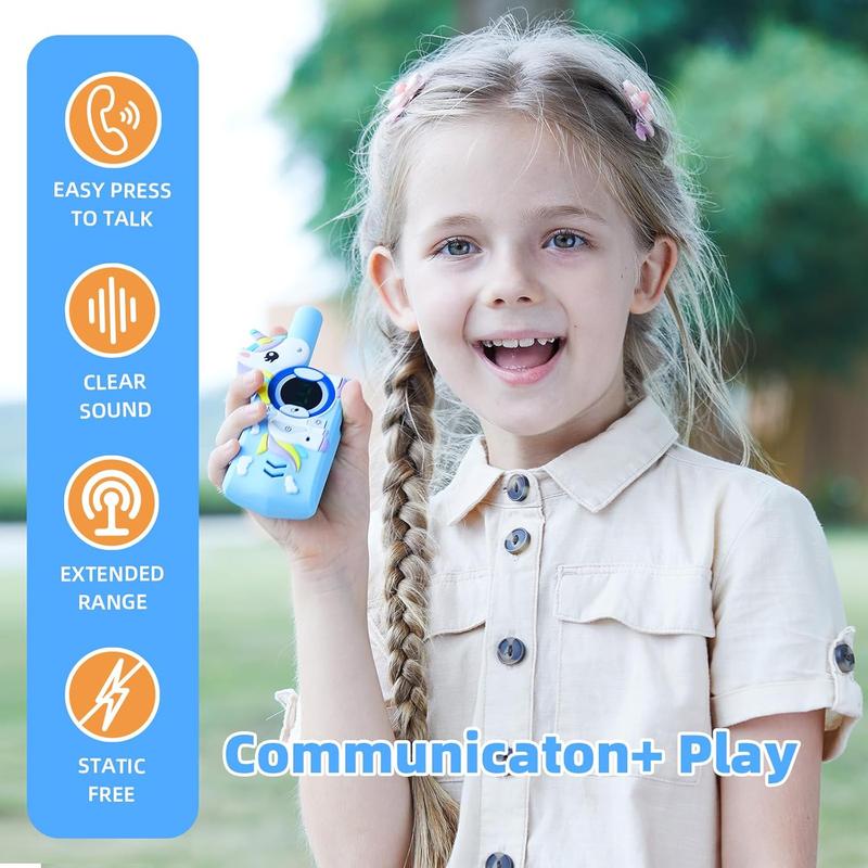 Unicorn Walkie Talkies for Kids,Toys Gifts for 3 4 5 6 7 8 9 Year Old Boys Girls,3 Channels 2 Way Radio Toy, 2 Miles Range for Outside, Camping, Hiking (Blue)… Transform RC