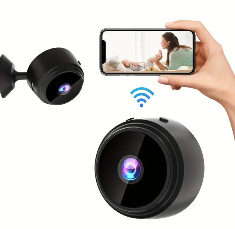 1080P high-definition intelligent camera, built-in WiFi, real-time view, synchronous recording, intelligent security wireless mini camera, powerful home and office monitoring security WiFi camera easy to install and control applications