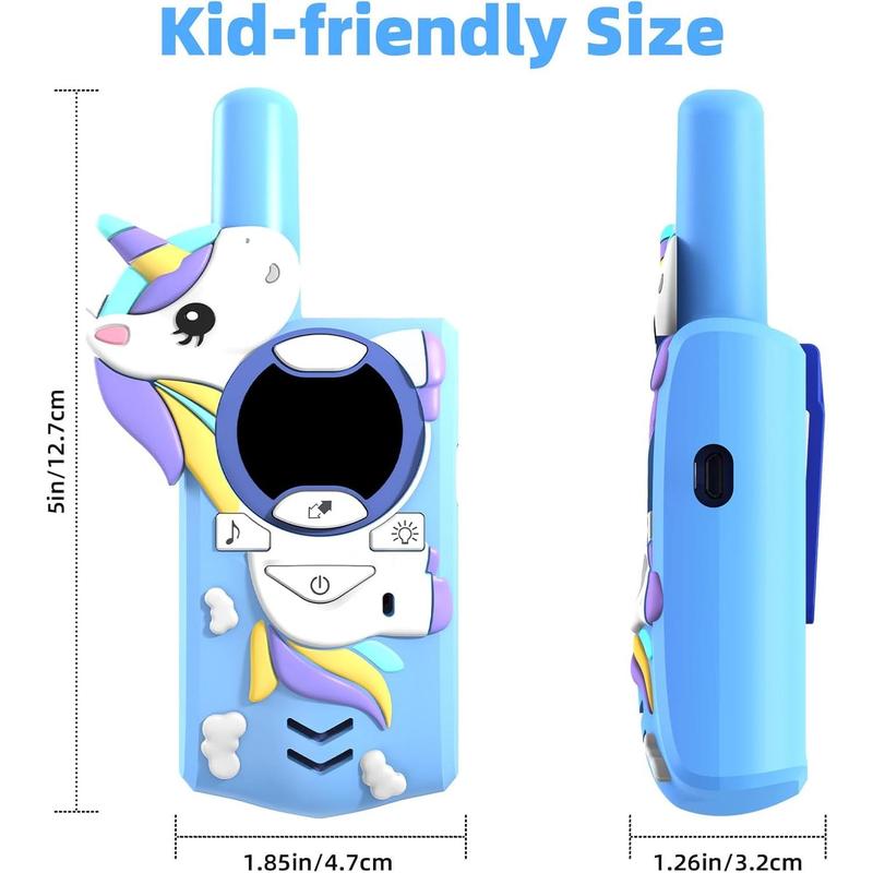 Unicorn Walkie Talkies for Kids,Toys Gifts for 3 4 5 6 7 8 9 Year Old Boys Girls,3 Channels 2 Way Radio Toy, 2 Miles Range for Outside, Camping, Hiking (Blue)… Transform RC