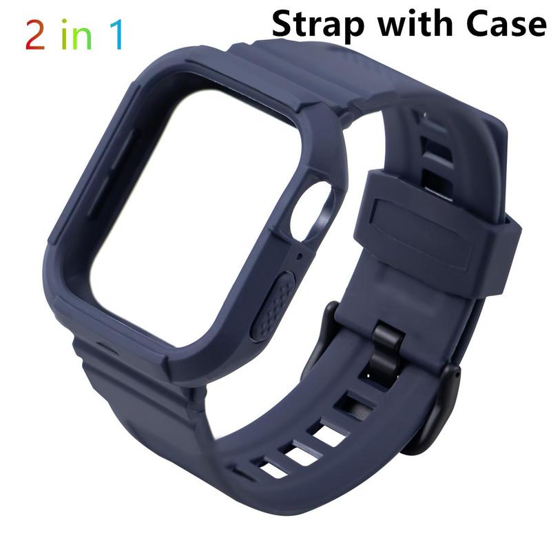 2 in 1 Smart Watch Band (Case & Band Only), 1 Count Replacement Watch Band for Apple Watch Ultra, Watch Band for iWatch Series 9 8 SE 7 6 5 4 3 2 1