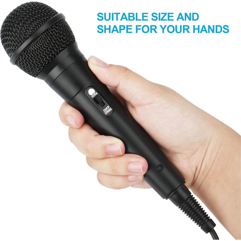 Wired Microphone, Karaoke Microphone, Handheld Microphone for Singing, Mic Karaoke with 2.5m Cable, Vocal Dynamic Mic for Speaker, AMP, Mixer, DVD