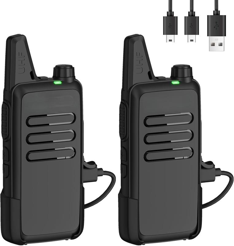 F20 Two Way Radio Long Range Rechargeable,VOX Handsfree, Portable, Small Walkie Talkies for Family Road Trip Camping Hiking (2 Pack)