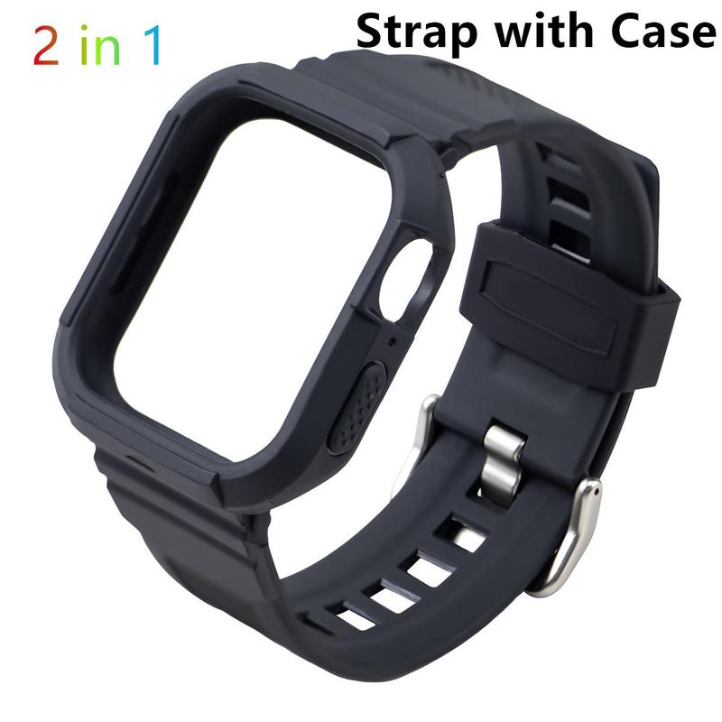 2 in 1 Smart Watch Band (Case & Band Only), 1 Count Replacement Watch Band for Apple Watch Ultra, Watch Band for iWatch Series 9 8 SE 7 6 5 4 3 2 1