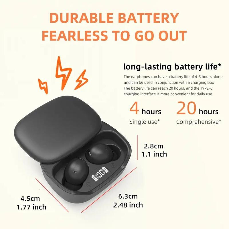 Wireless Earphones, TWS Wireless 5.3 Earphone with LED Display, 3D Stereo Long Lasting Bluetooth-compatible Earphones for Mobile Phone